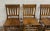 Mission Vintage Oak Slat Back Pub Chairs Dining Chairs - Set of 6 For Sale - Image 3 of 8