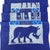 Wood Early 20th Century Big 5 Batik Blue Table Runner For Sale - Image 7 of 8