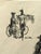 Early modern black and white sketch by iconic Houston based artist David Adickes. Pulled from a collection of previously...