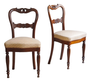 Biedermeier Chair in Mahogany with Balloon Backrest, 1850