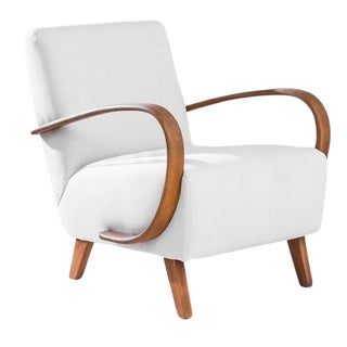 1950s Czech Wooden Armchair by J. Halabala For Sale