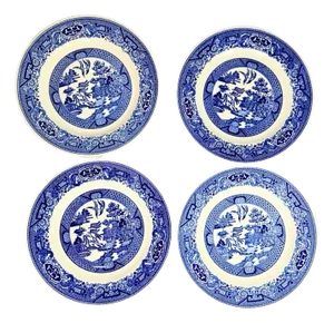Blue Willow Dinner Plates- Set of Four