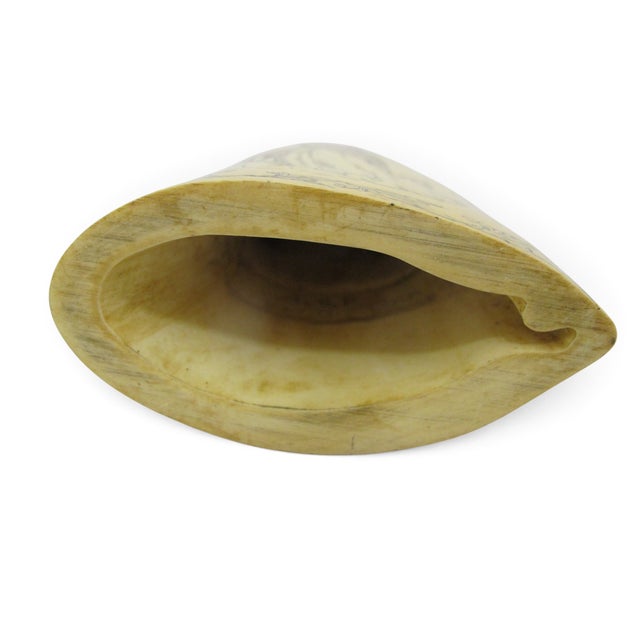 Save the Whale Polymer Faux Scrimshaw Reproduction Peacock Epervier Artek Tooth For Sale - Image 9 of 13