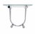 Transparent Pair of Chrome U Shape Bases Glass Square Top End Side Tables Stands MINT! For Sale - Image 8 of 9