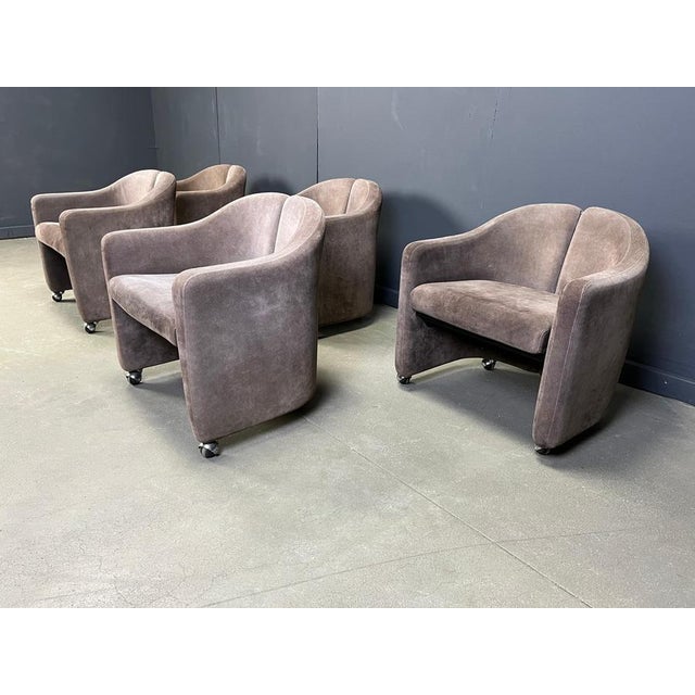 PS142 Easy Chairs attributed to Eugenio Gerli for Tecno, 1970s, Set of 5 For Sale - Image 6 of 11
