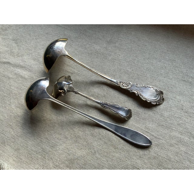 Silver American Silverplate Ladle Collection - From Diplomatic Estate Service For Sale - Image 8 of 12