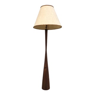 Vintage Danish Teak Floor Lamp with Shade For Sale