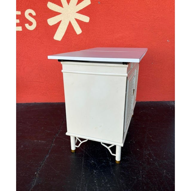 Hollywood Regency Expandable Server Attr to Ficks Reed For Sale - Image 9 of 16
