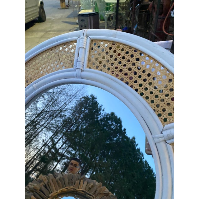 1970s 1970s Bohemian Large Circular Wall Mirror For Sale - Image 5 of 7