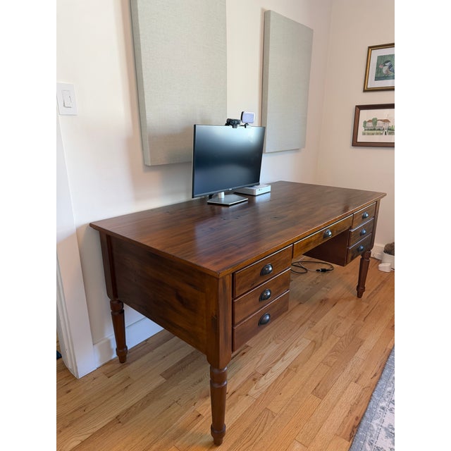 Anthropologie Traditional Wood Executive Desk Beautiful, substantial executive desk originally purchased from...