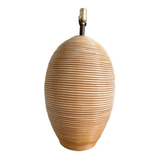 Vintage Gabriella Crespi Style Pencil Reed Lamp For Sale