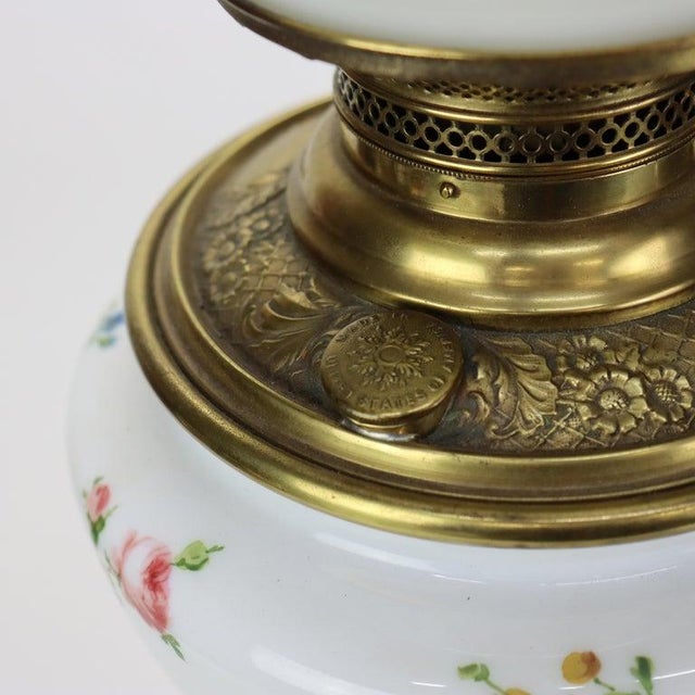 Victorian Gone With the Wind Table Lamp, Electrified, C1900 For Sale - Image 9 of 10