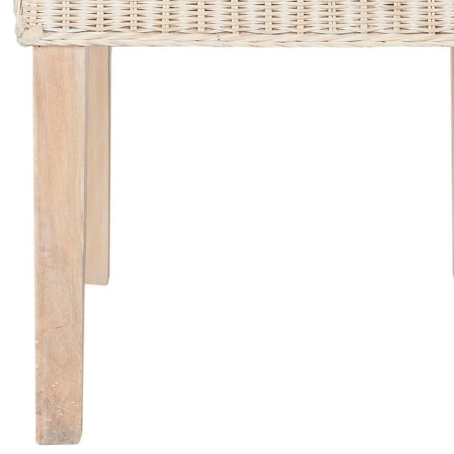 Wood Daryl 19''H Wicker Dining Chair, whitewash - a Pair For Sale - Image 7 of 8
