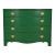 Federal Green Lacquered Mahogany Serpentine Front Dresser Chest by West Michigan Furniture, Newly Refinished For Sale