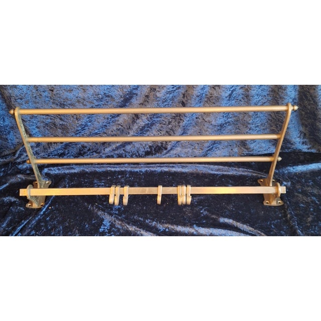 Metal French Art Deco Wall-Mounted Coat Rack in Nickel-Plated Metal, 1930s For Sale - Image 7 of 8