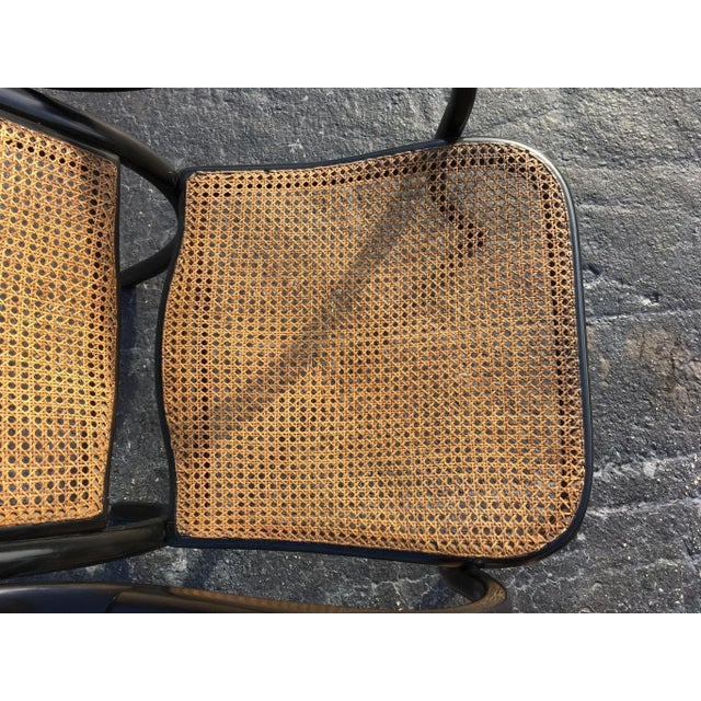 Late 19th Century Thonet Black Cane High Back Armchair For Sale - Image 11 of 13