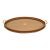 Mahogany Oval Serving Tray With Glass Surface For Sale