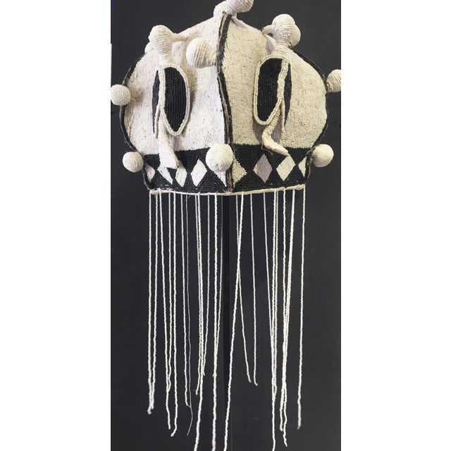African Yoruba Beaded King Crown Nigeria Chairish
