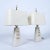Stone Pair of Alabaster White and Beige Pyramid Modern Art Deco Table Lamps For Sale - Image 7 of 13