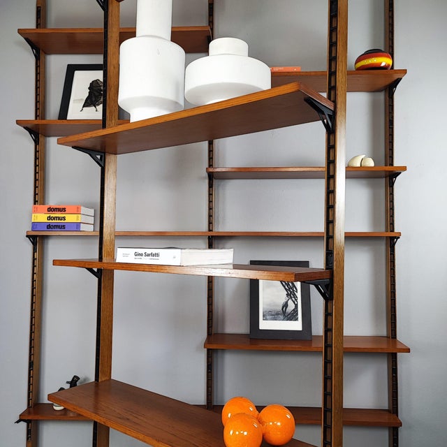Swedish Cielo Terra Teak Bookcases, Italian Design from the 1960s For Sale - Image 4 of 11