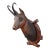 Large Naturalistic Black Forest Carved Chamois Head, Ca. 1920s For Sale