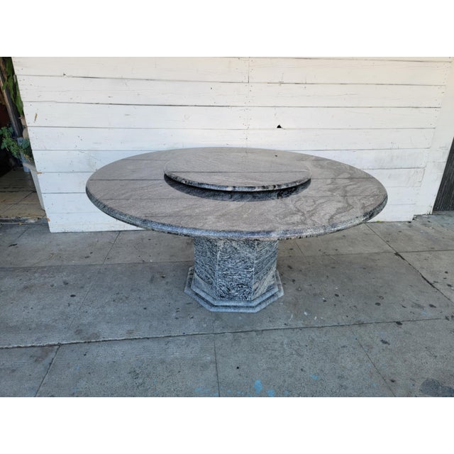 1970s Mid Century Modern Granite Dining Table For Sale - Image 17 of 18