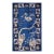 1930s Blue Animalia Antique Chinese Peking Rug 3' 0" X 5' 0" Handknotted Wool Carpet For Sale