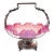 Antique 19th Century Victorian Cranberry Glass & Wilcox Silver Plate Co. Bride's Basket For Sale