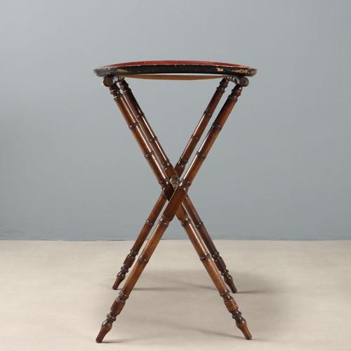 Wood Lacquered Wood Tray Table For Sale - Image 7 of 8