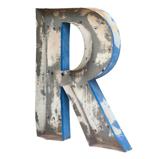 XL Vintage Neon Upper Case Letter R” For Sale - Image 4 of 10