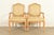 John Stuart French Provincial Louis XV Carved Oak Armchairs | Pair For Sale - Image 15 of 15