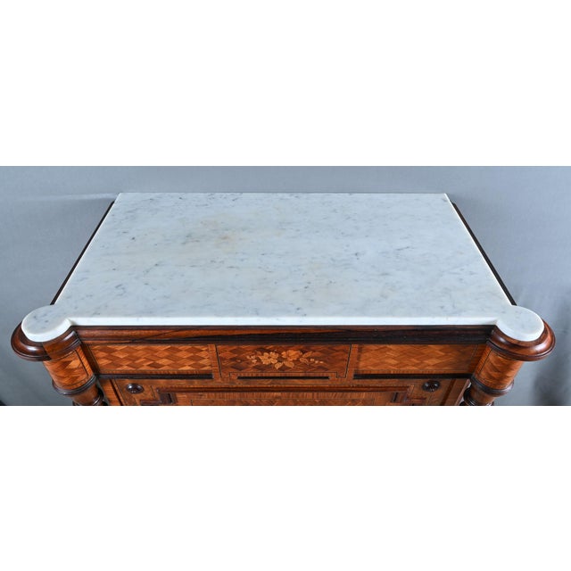 Napoleon III Buffet in Marquetry of Precious Woods, 1800s For Sale - Image 6 of 18