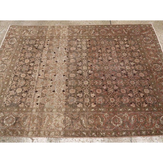 Galerie Shabab Collection Early 20th Century Handmade Persian Tabriz Accent Rug For Sale - Image 4 of 6