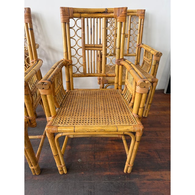 This set of four bamboo armchairs is made by Calif-Asia and Cartel, Philippines, as confirmed by the original maker’s...