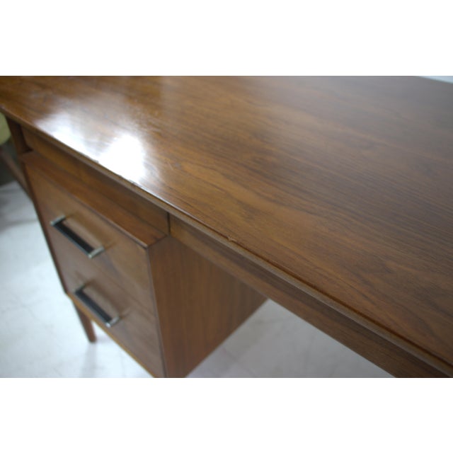 Brown 1960's Mid Century Modern Desk For Sale - Image 8 of 11