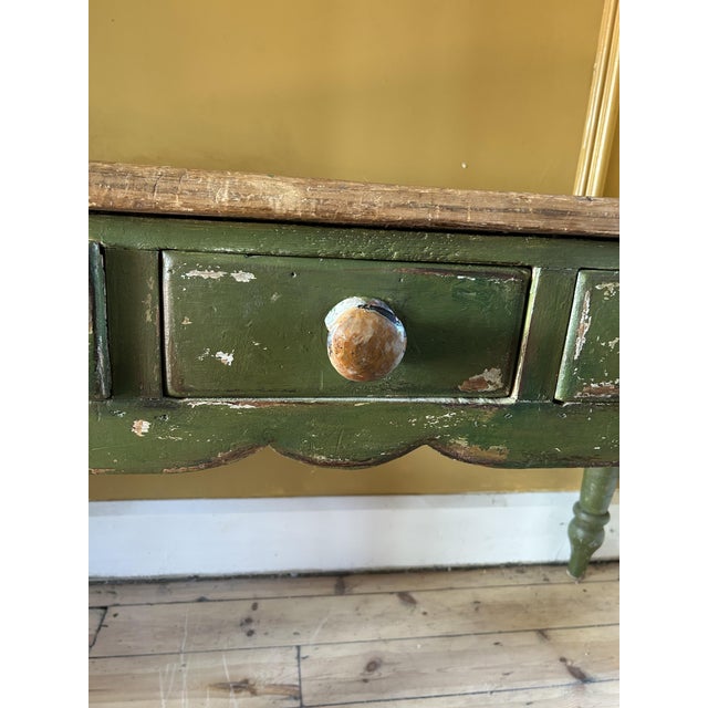 Vintage Painted Console Table For Sale - Image 9 of 13