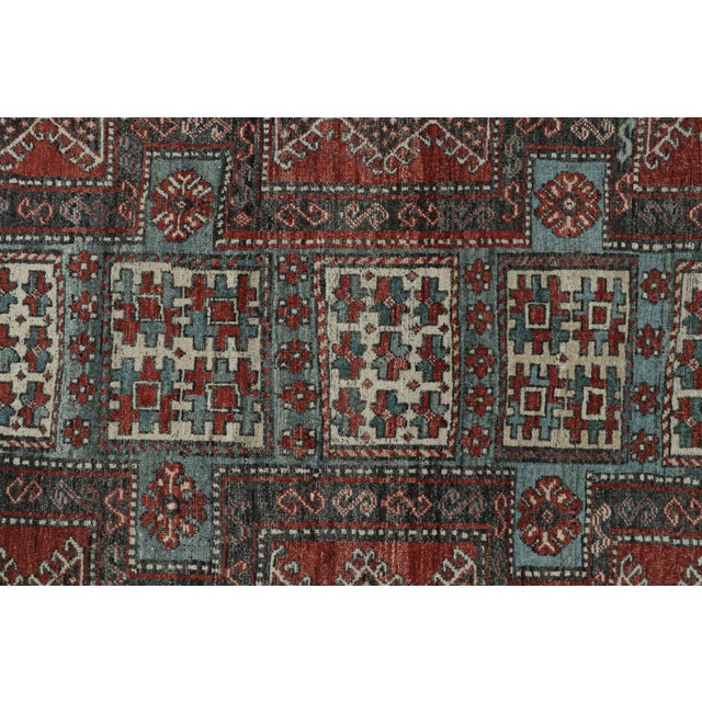 Rug & Kilim’s Tribal Style Rug in Red, Blue & Black Geometric Patterns For Sale In New York - Image 6 of 7