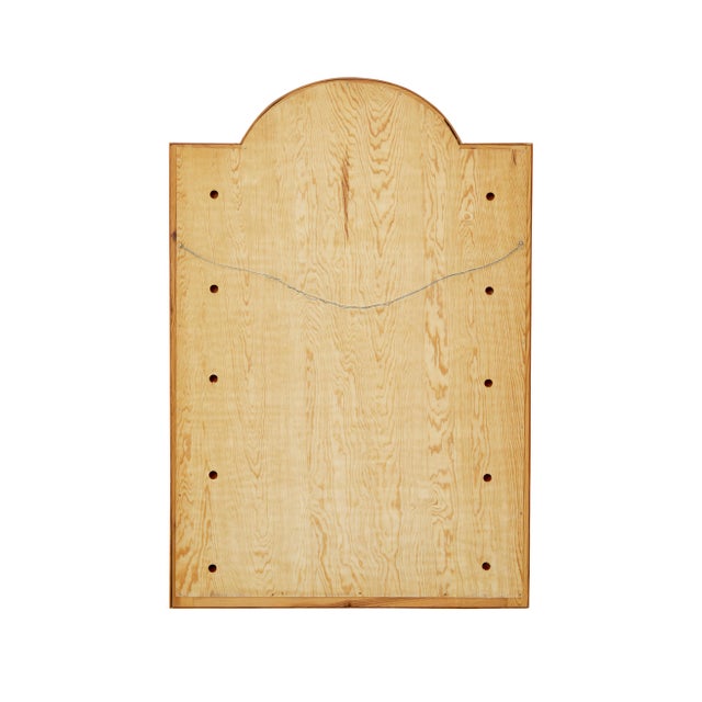 Mid-Century Modern Dome Topped and Etched Wall Mirror, 1950 For Sale - Image 6 of 7