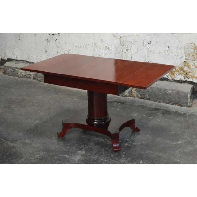 Mid-Century Modern Swedish Karl Johan (Biedermeier), Drop-Leaf Center Table For Sale - Image 3 of 7