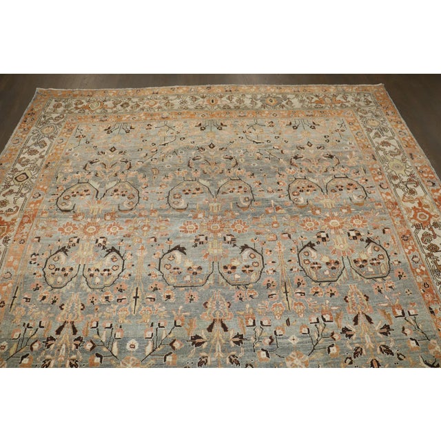 Spiral Motif Antique Persian Malayer Rug no. j5270 For Sale - Image 13 of 14