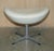 Set of Cream Leather Egg Chair & Footstool from Fritz Hansen For Sale - Image 16 of 18