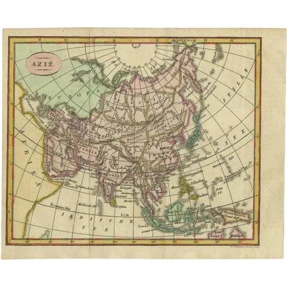 Small Antique Map of the Asian Continent, 1841 For Sale - Image 6 of 6
