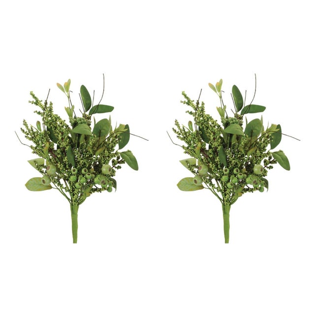 Rustic Mixed Berry Decorative Bush (Set of 2) For Sale - Image 3 of 3