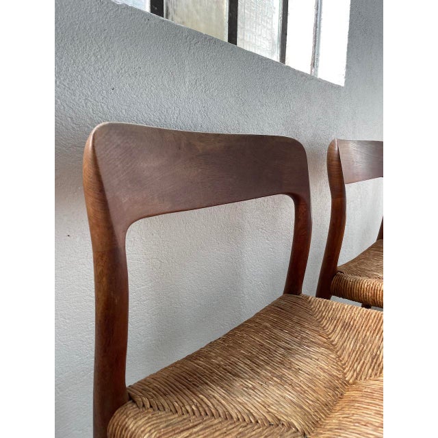Model 75 Straw Chairs by Niels Otto Møller, 1950s, Set of 4 For Sale - Image 15 of 18