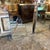 1940s Two 1940s Gio Ponti Style Art Deco Brass and Wood Biscuit Shaped Wall Mirrors For Sale - Image 5 of 13