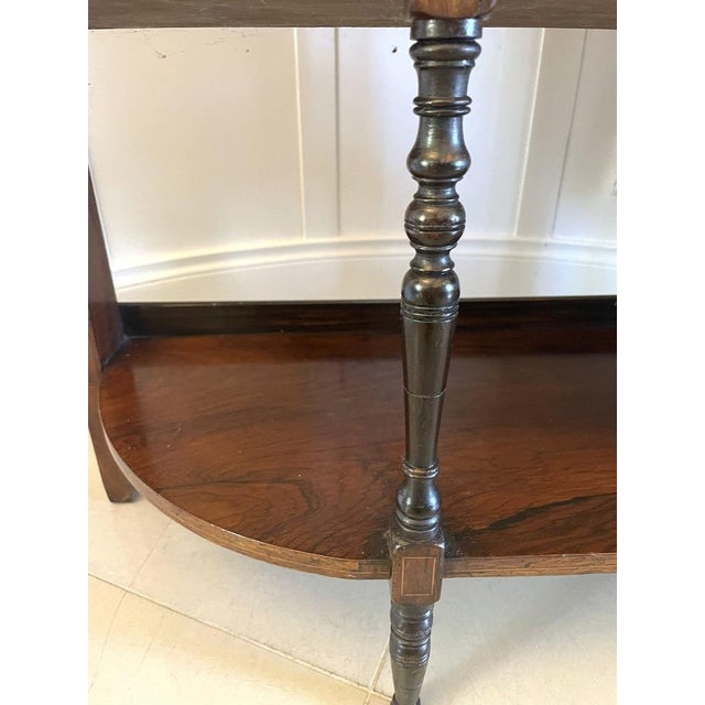 Antique Victorian Inlaid Rosewood Side Cabinet For Sale - Image 11 of 14