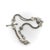 1900 - 1909 Early 20th Century Sterling Silver Victorian Albertina Watch Chain or Bracelet With Heart For Sale - Image 5 of 8