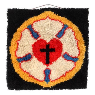 Mid-Century Folk Art Luther Rose Wall Hanging For Sale
