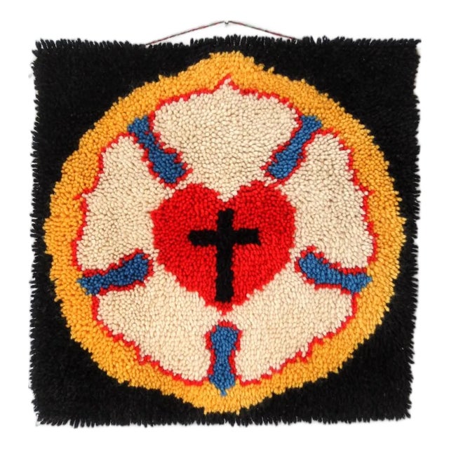 Mid-Century Folk Art Luther Rose Wall Hanging For Sale