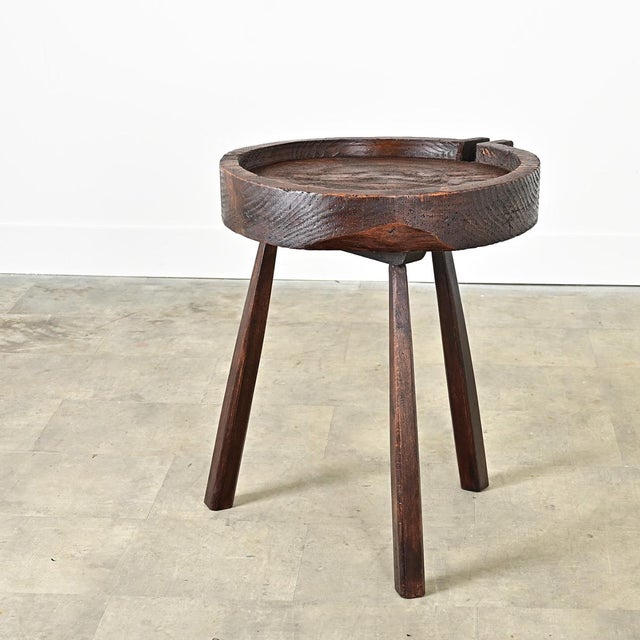 Mid 19th Century French 19th Century Pine & Oak Cheese Press Side Table For Sale - Image 5 of 10